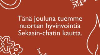 Tänä jouluna tuemme nuorten hyvinvointia Sekasin-chatin kautta.