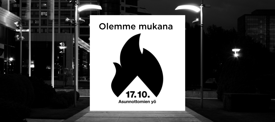 Olemme mukana Asunnottomien yössä 17.10.