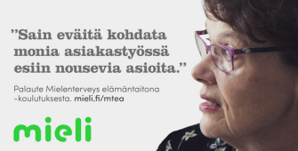 Sain eväitä kohdata monia asiakastyössä esiin nousevia asioita. Palaute koulutuksesta.